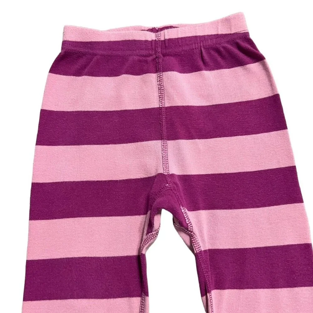 Hanna Andersson Sz 100 (4) Striped Cat Long John Pajamas